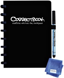 Notitieboek Correctbook A5 blanco 40blz ink black