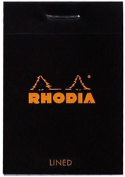 Rhodia Schrijfblok Black No.10 5,2X7,5cm Lijn