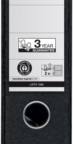 Ordner Leitz 1092 giro-bank met dubbele mechaniek 75mm karton A4 zwart-5