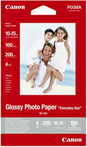 Inkjetpapier Canon GP-501 10x15cm 200gr glans 100 vel
