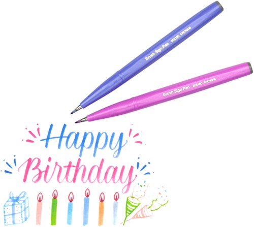 Brushpen Pentel Sign SES15C pastel assorti 12 stuks-4