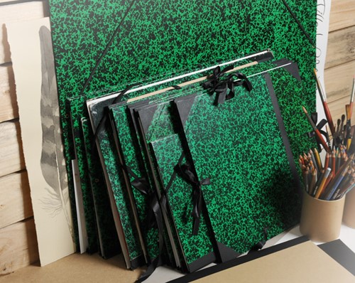 Tekenmap Canson Classic Annonay lintsluiting 520x720mm groen-2