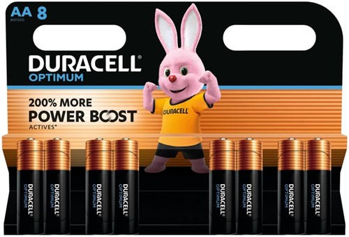 Batterij Duracell Optimum 8x AA