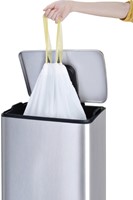 Afvalzak EKO MDPE type E met trekband 55x70cm 25-35L wit rol à 12 stuks-1