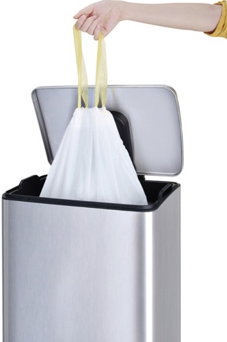 Afvalzak EKO MDPE type F met trekband 64x75cm 40-60L wit rol à 12 stuks-1