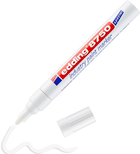 Paintmarker edding 8750 industrie 2-4mm wit-2