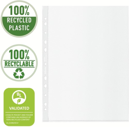 Showtas Esselte recycle PP A4 70µ 11-gaats transparant 100 stuks-10
