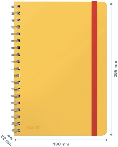Notitieboek Leitz Cosy B5 160 blz spiraal lijn geel-2