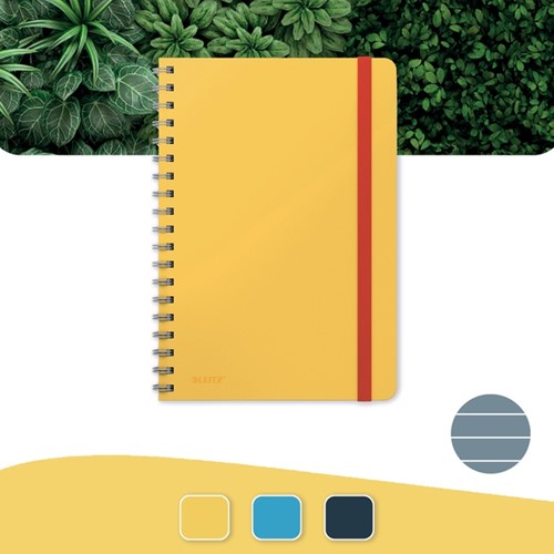 Notitieboek Leitz Cosy B5 160 blz spiraal lijn geel-4
