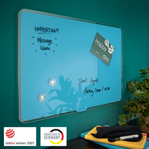 Glasbord Leitz Cosy magnetisch 800x600mm blauw-1
