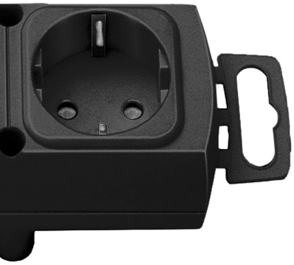 Stekkerdoos Brennenstuhl Comfort Plus 6vdig incl platte stekker 2m zw-2