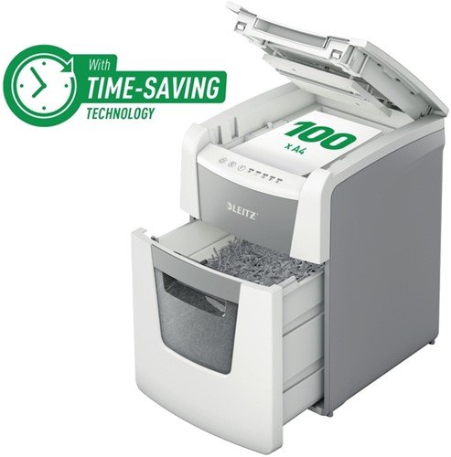 Papiervernietiger Leitz IQ Auto+ Small Office 100 P4 snippers 4x28mm-6