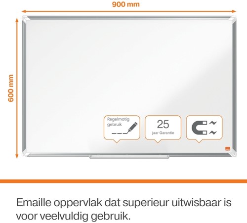 Whiteboard Nobo Premium Plus 60x90cm emaille-12