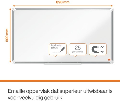 Whiteboard Nobo Premium Plus 50x89cm emaille-11