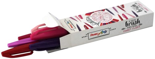 Brushpen Pentel Sign SES15C Sweet Flora assorti 6 stuks