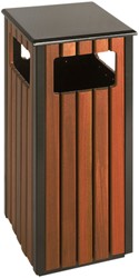 Afvalbak Vepa Bins voor buiten 36 liter zwart/houtlook