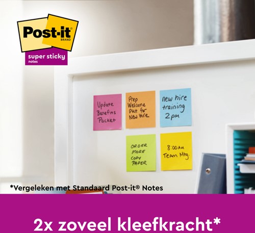 Memoblok Post-it Z-Notes R330 Super Sticky 76x76mm Oasis 5 stuks-2