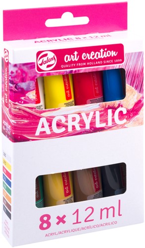 Acrylverf Talens Art Creation assorti 8 tubes à 12ml-2