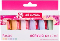 Acrylverf Talens Art Creation pastel assorti 6 tubes à 12ml