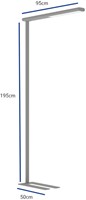 Vloerlamp MAUL Jet LED dimbaar hg 195 cm zilver-2