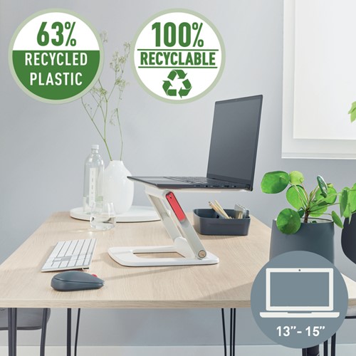 Laptopstandaard Leitz Ergo verstelbare multihoek wit-4