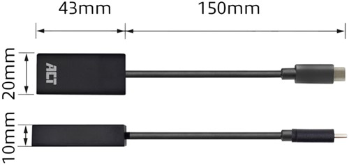 Adapter ACT USB-C naar HDMI 4K 30Hz 0.15 meter-2