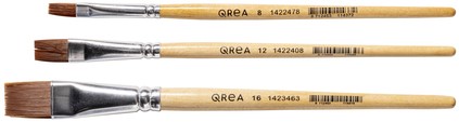 Kwast Qrea synthetisch set à 3 breedtes-2