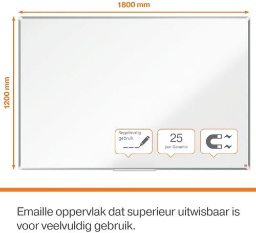 Whiteboard Nobo Premium Plus 120x180cm emaille-12