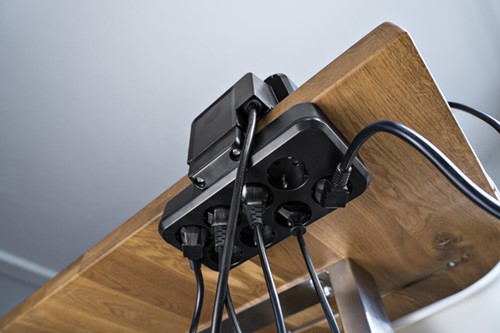 Stekkerdoos Brennenstuhl bureau Estilo 10vdig incl 1 USB C, 1 USB A, 2m zi/zw-4