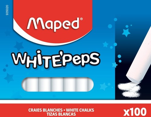 Schoolbordkrijt Maped White'Peps doos á 100 stuks wit