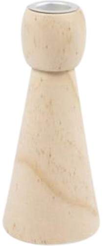 Kandelaar Creativ Company hout conisch 14.5cm