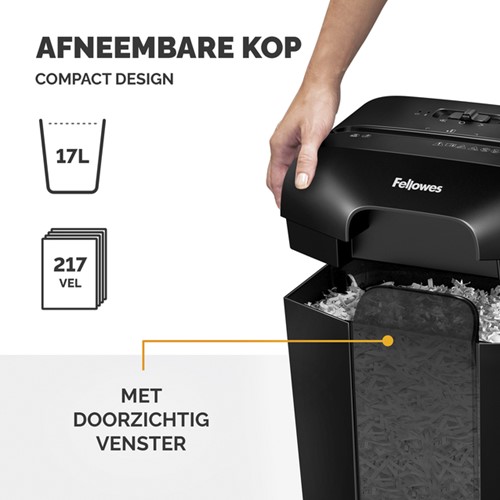 Papiervernietiger Fellowes Powershred LX50 snippers 4x37mm zwart-3