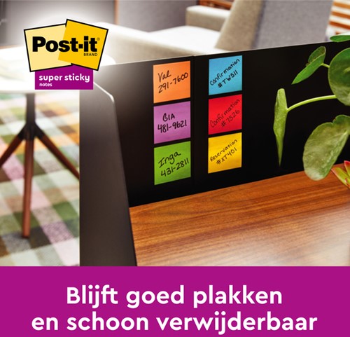Memoblok 3M Post-it 4645 Super Sticky 101x152mm lijn roze-2