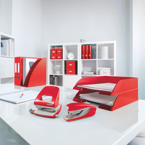 Ringband Leitz WOW A4 maxi 2-rings D-mechaniek 40mm rood-3