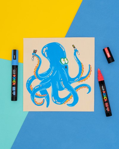 Paintmarker Uni POSCA PC5M medium metallic assorti set à 8 stuks-1