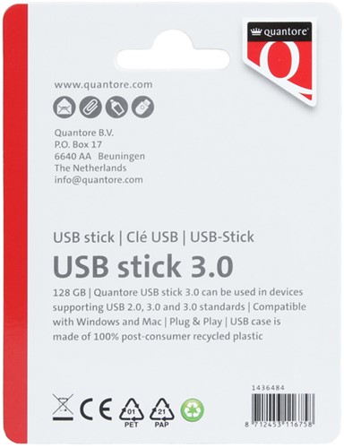 USB stick 3.0 Quantore USB-A 128GB zwart-2