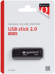 USB stick 2.0 Quantore USB-A 128GB zwart