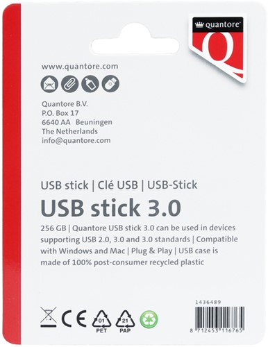 USB stick 3.0 Quantore USB-A 256GB zwart-2