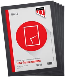 Infokader Quantore A4 magnetisch zwart 5 stuks