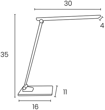 Bureaulamp Unilux Popy led wit-8