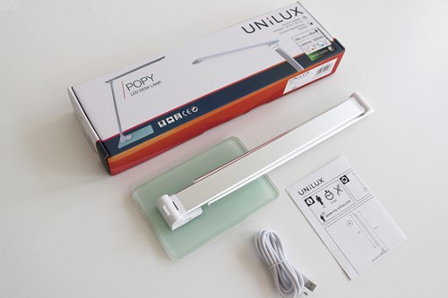 Bureaulamp Unilux Popy led wit-3