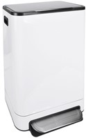 Pedaalemmer Desq 40 liter RVS wit
