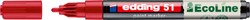 Paintmarker edding 51 EcoLine op waterbasis 1-2mm rood