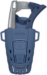 Veiligheidsmes Martor Secunorm 610 XDR trapezium 18mm met holster zilver