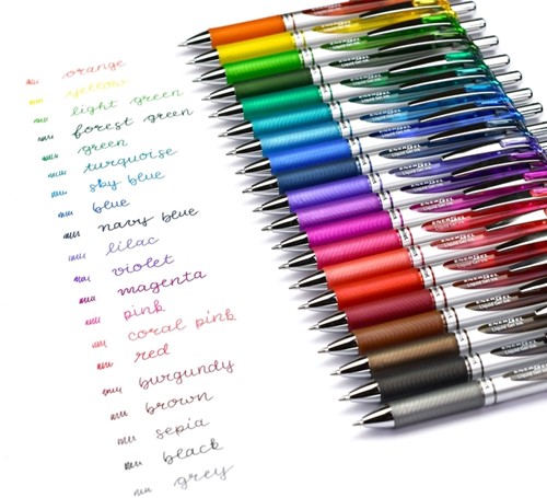 Gelschrijver Pentel BL77 Energel medium koraalroze-3