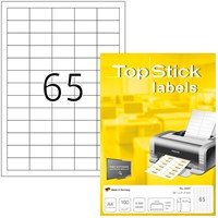 Etiket TopStick 8697 38x21.2mm wit 6500 stuks