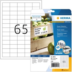 Etiket HERMA Power 10913 38.1x21.2mm wit 1625 stuks