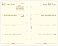 Filofax agendavulling mini week 2 pagina cotton cream 2027-2