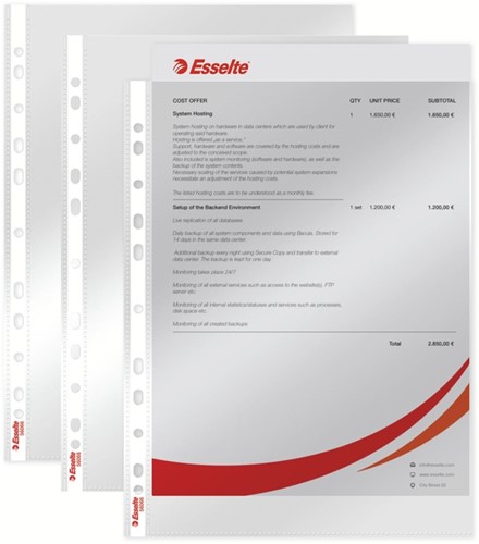 Showtas Esselte copy safe 0.06mm PP A4 glashelder 100 stuks-6