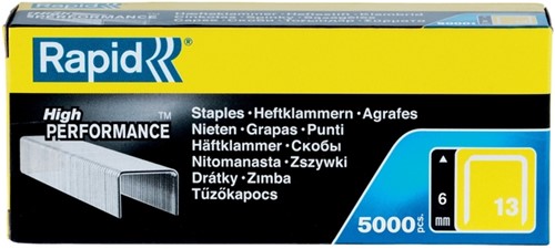 Nieten Rapid 13/6 gegalvaniseerd standaard 5000 stuks